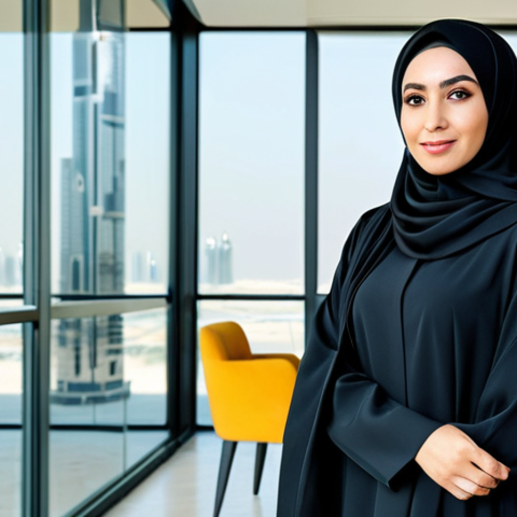 IoT 기기의 사용 편의성을 높이는 방법 - ** A professional Arab businesswoman in a modern, modest abaya and hijab, standing confidently in a...