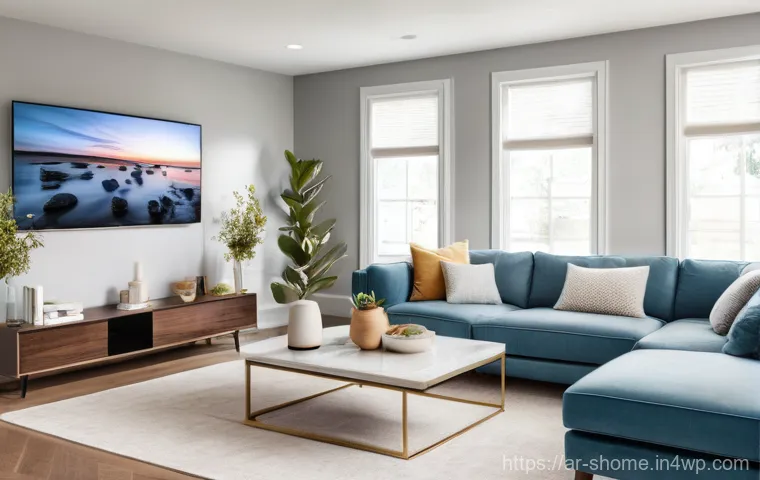 스마트홈에서의 소셜 미디어 활용 전략 - Image Prompt 1: The Welcoming Smart Home Experience**